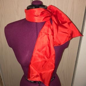 Ambassador Red 100 Pure Silk Rectangular Neck Scarf Neckerchief 42 Inch